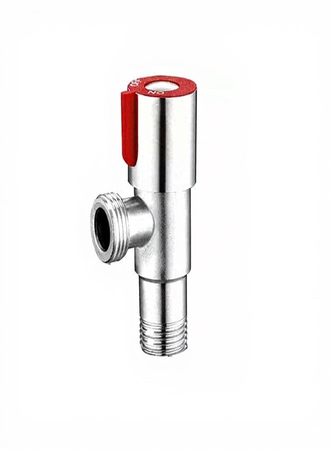 صمام زاوية بقطر داخلي 15 مم (DN15)، ثلاثي الاتجاهات (مدخل واحد ومخرجان)، مقاوم للانفجار، تصميم سميك، سخان مياه باردة من الفولاذ المقاوم للصدأ 304 للأنظمة المنزلية - Image 1